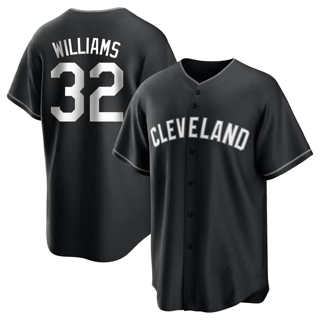 Blackjersey C.Guardians #32 Gavin Williams Player Black Home Game Stitched Jerseys