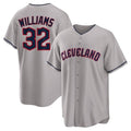 Blackjersey C.Guardians #32 Gavin Williams Player Gray Game Home Stitched Jerseys