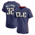 Blackjersey C.Guardians #32 Gavin Williams Player Navy City Connect Limited Elite Home Stitched Jerseys