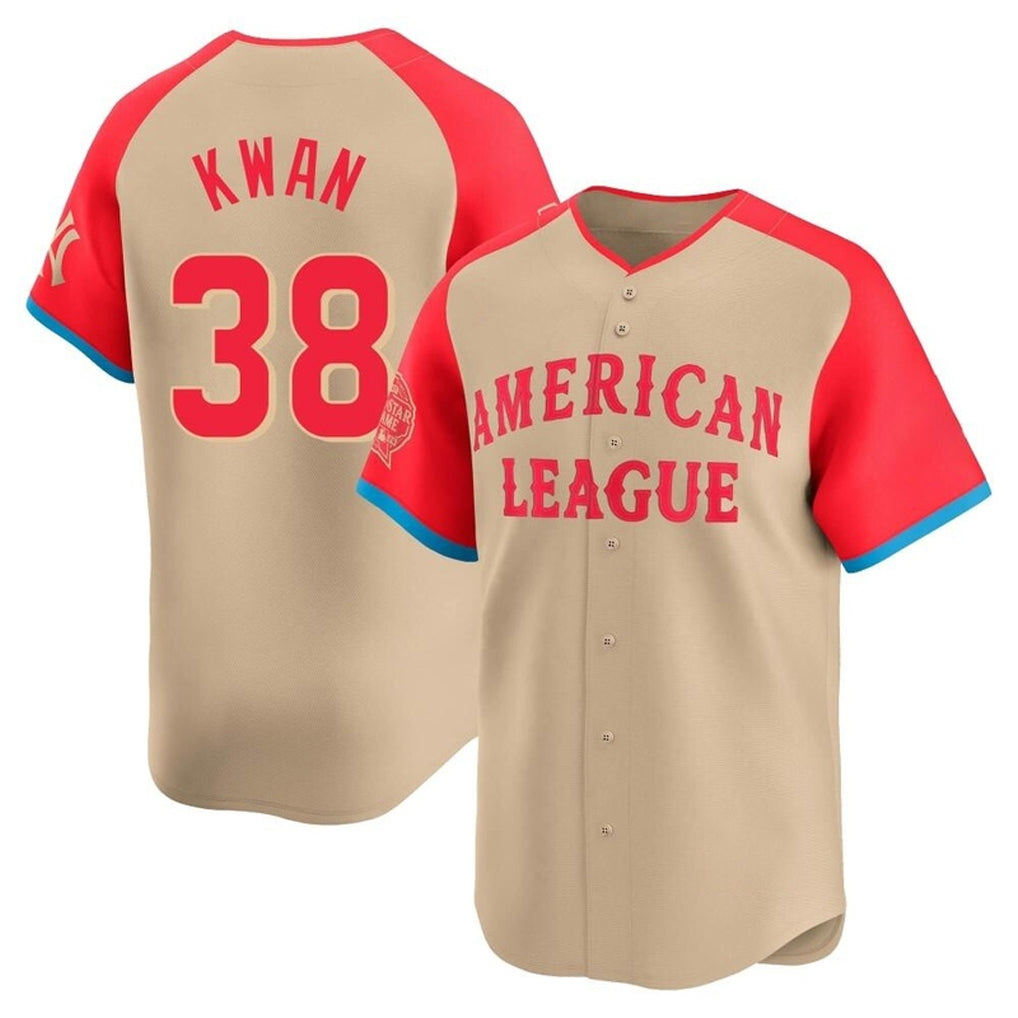 Blackjersey C.Guardians #38 Steven Kwan Player Cream American League All-Star Limited Home Stitched Jerseys