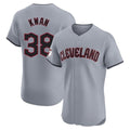 Blackjersey C.Guardians #38 Steven Kwan Player Gray Road Limited Elite Home Stitched Jerseys