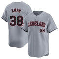 Blackjersey C.Guardians #38 Steven Kwan Player Gray Road Limited Home Stitched Jerseys