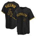Blackjersey C.Guardians #4 Brayan Rocchio Player Black Snake Skin City Home Game Stitched Jerseys