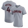 Blackjersey C.Guardians #4 Brayan Rocchio Player Gray Road Limited Elite Home Stitched Jerseys