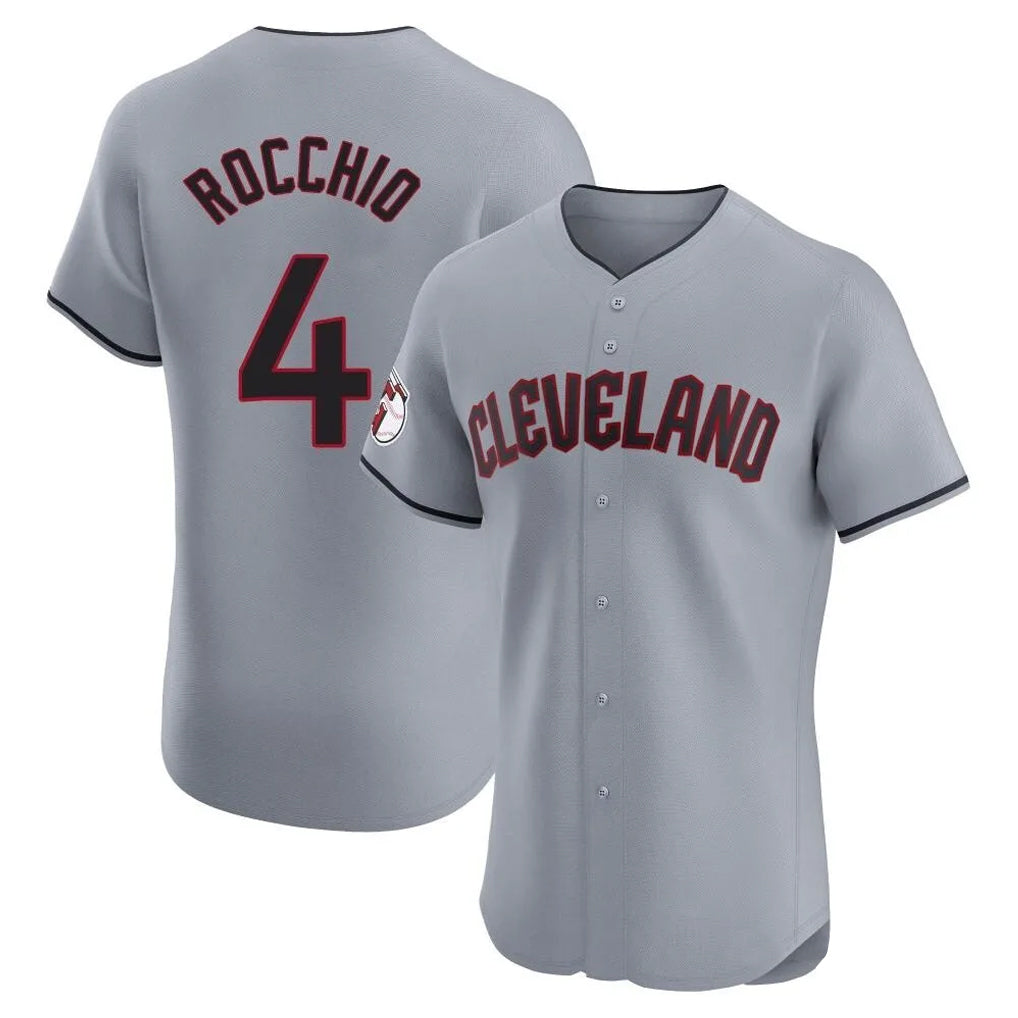 Blackjersey C.Guardians #4 Brayan Rocchio Player Gray Road Limited Elite Home Stitched Jerseys