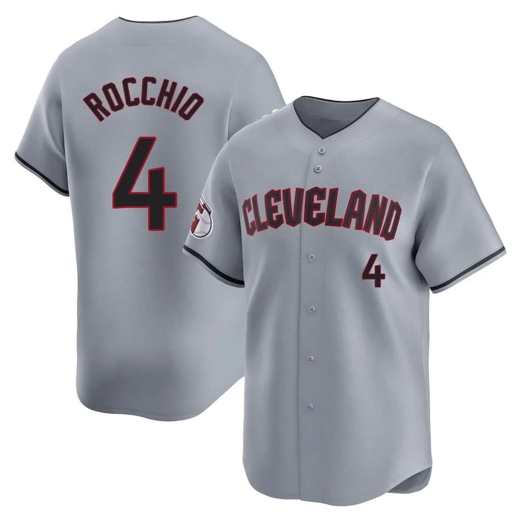 Blackjersey C.Guardians #4 Brayan Rocchio Player Gray Road Limited Home Stitched Jerseys