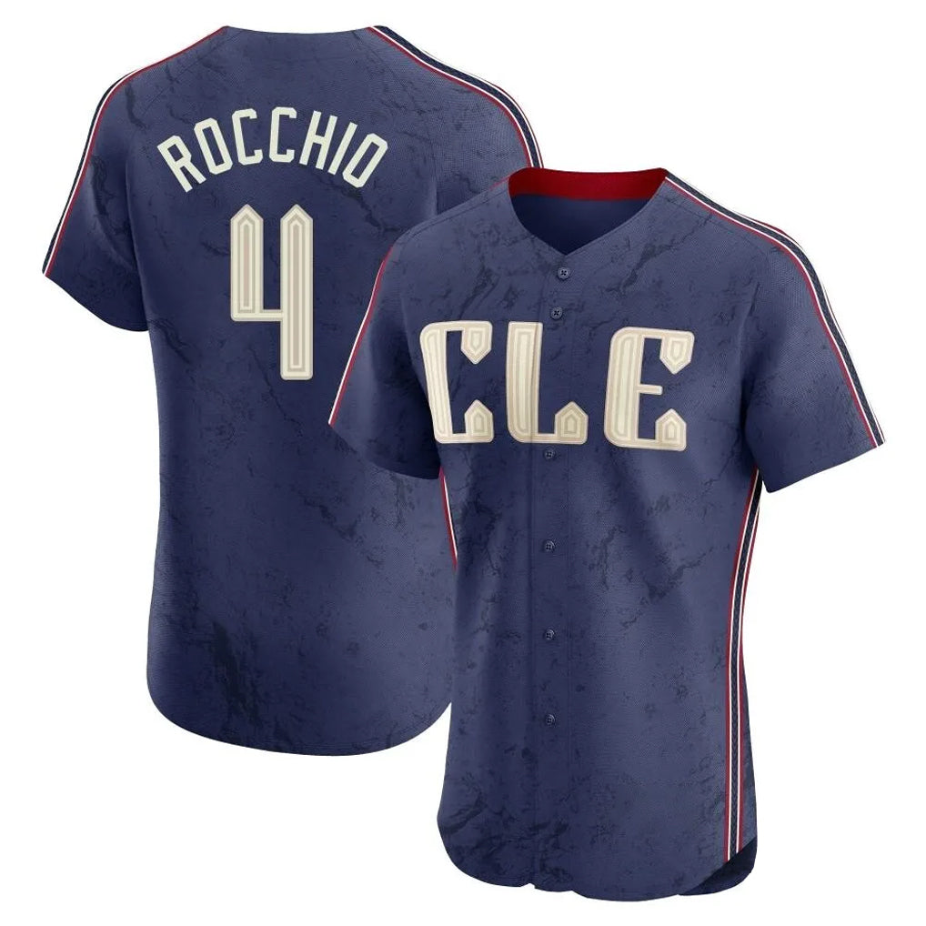 Blackjersey C.Guardians #4 Brayan Rocchio Player Navy City Connect Limited Elite Home Stitched Jerseys