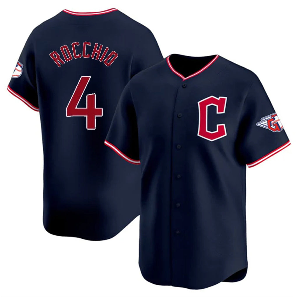 Blackjersey C.Guardians #4 Brayan Rocchio Player Navy Limited Home Stitched Jerseys