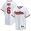 Blackjersey C.Guardians #6 David Fry Player White Game Home Stitched Jerseys