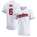 Blackjersey C.Guardians #6 David Fry Player White Limited Elite Home Stitched Jerseys