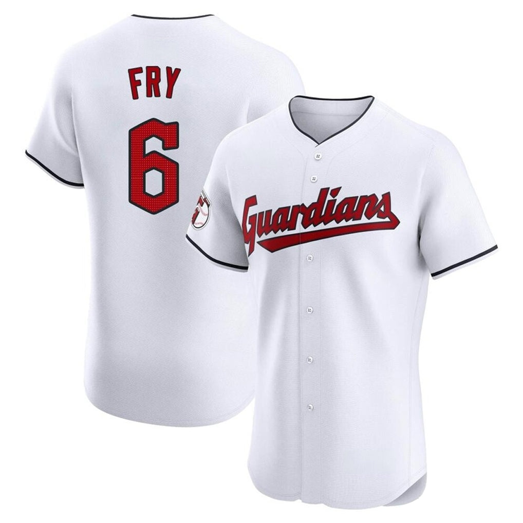 Blackjersey C.Guardians #6 David Fry Player White Limited Elite Home Stitched Jerseys