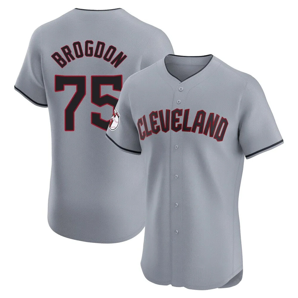 Blackjersey C.Guardians #75 Connor Brogdon Player Gray Road Limited Elite Home Stitched Jerseys