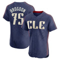 Blackjersey C.Guardians #75 Connor Brogdon Player Navy City Connect Limited Elite Home Stitched Jerseys