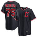 Blackjersey C.Guardians #75 Connor Brogdon Player Navy Home Game Stitched Jerseys