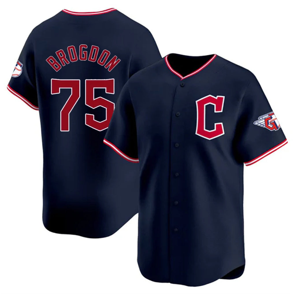 Blackjersey C.Guardians #75 Connor Brogdon Player Navy Limited Home Stitched Jerseys
