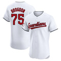 Blackjersey C.Guardians #75 Connor Brogdon Player White Limited Elite Home Stitched Jerseys