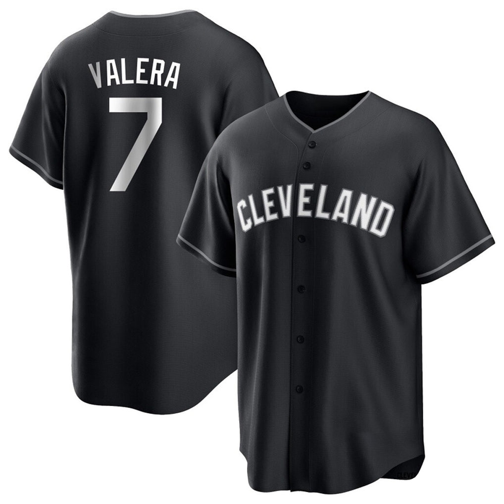 Blackjersey C.Guardians #7 George Valera Player Black Home Game Stitched Jerseys