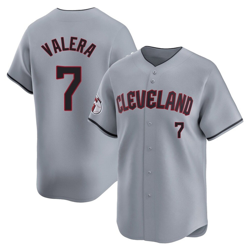 Blackjersey C.Guardians #7 George Valera Player Gray Road Limited Home Stitched Jerseys