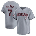 Blackjersey C.Guardians #7 George Valera Player Gray Road Limited Home Stitched Jerseys