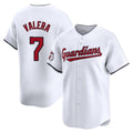 Blackjersey C.Guardians #7 George Valera Player White Limited Home Stitched Jerseys