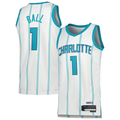 Blackjersey C.Hornets #1 LaMelo Ball  White Swingman Jerseys - Association Edition