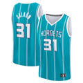 Blackjersey C.Hornets #31 Tidjane Salaun Teal 2024  Draft Fast Break Player Jerseys - Icon Edition