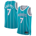 Blackjersey C.Hornets #7 Kon Knueppel  Teal Swingman Jerseys - Icon Edition