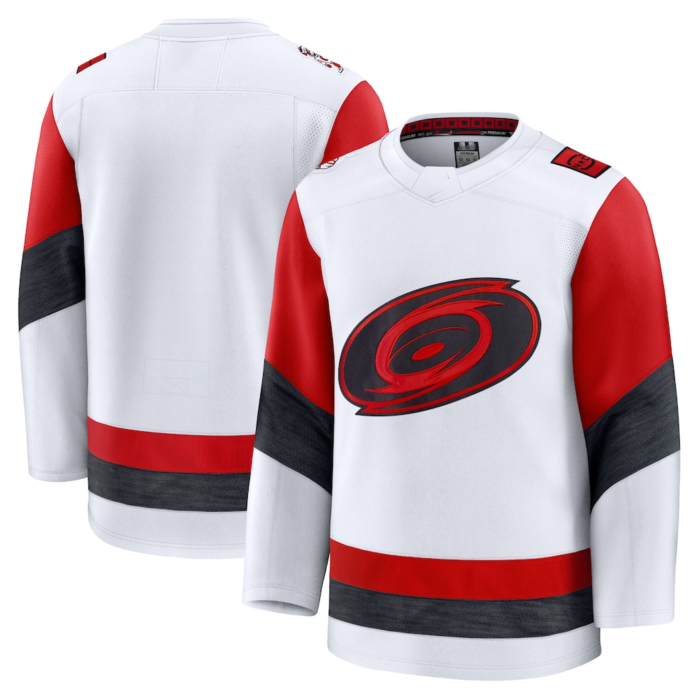 Blackjersey C.Hurricanes White Away Premium Stitched Jerseys