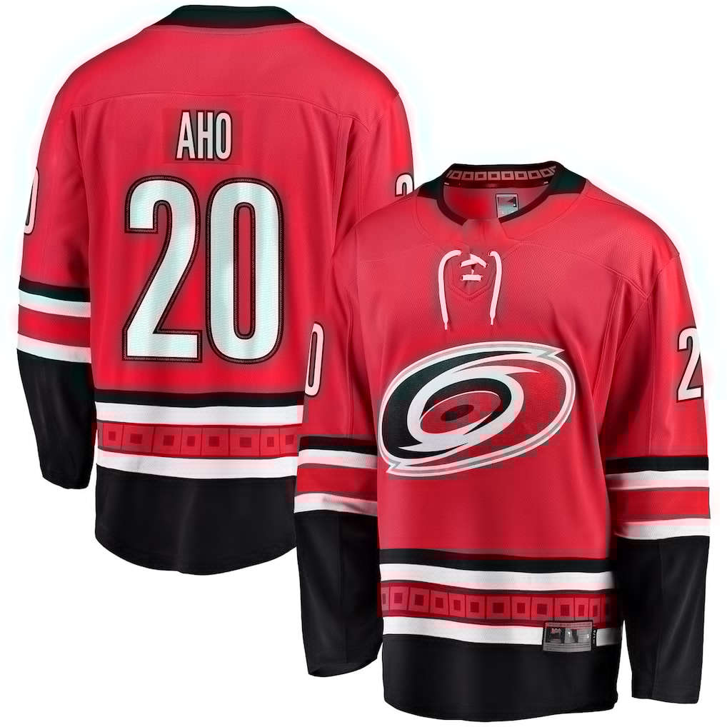 Blackjersey C.Hurricanes #20 Sebastian Aho Red Alternate Breakaway Player Stitched Jerseys