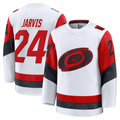 Blackjersey C.Hurricanes #24 Seth Jarvis White Away Premium Stitched Jerseys
