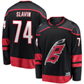 Blackjersey C.Hurricanes #74 Jaccob Slavin Black Home Breakaway Player Stitched Jerseys