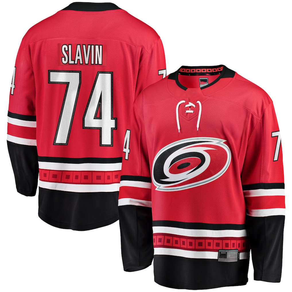 Blackjersey C.Hurricanes #74 Jaccob Slavin Red Alternate Breakaway Player Stitched Jerseys