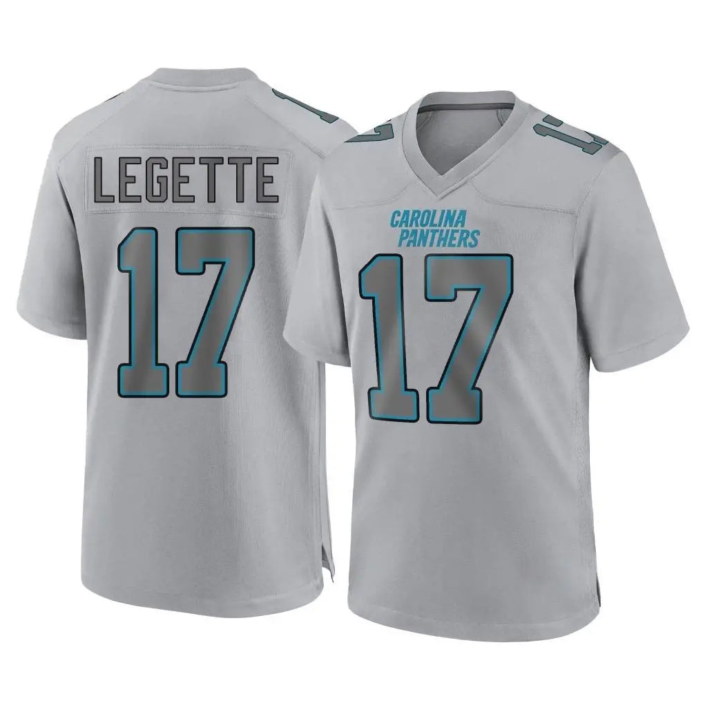 Blackjersey C.Panthers #17 Xavier Legette Player Gray Atmosphere Fashion Game Stitched Jerseys
