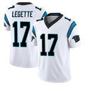 Blackjersey C.Panthers #17 Xavier Legette Player White Vapor F.U.S.E. Limited Home Game Stitched Jerseys