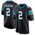 Blackjersey C.Panthers #2 Mike Jackson Player Black Game Stitched Jerseys
