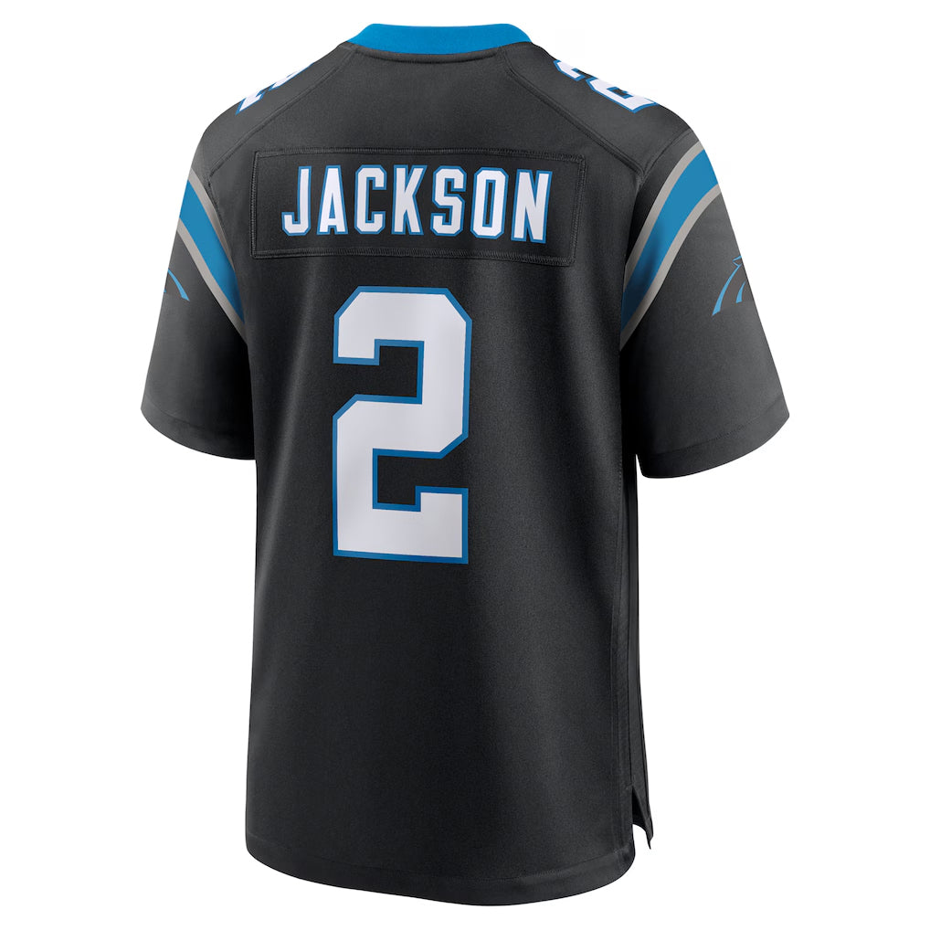 Blackjersey C.Panthers #2 Mike Jackson Player Black Home Game Stitched Jerseys