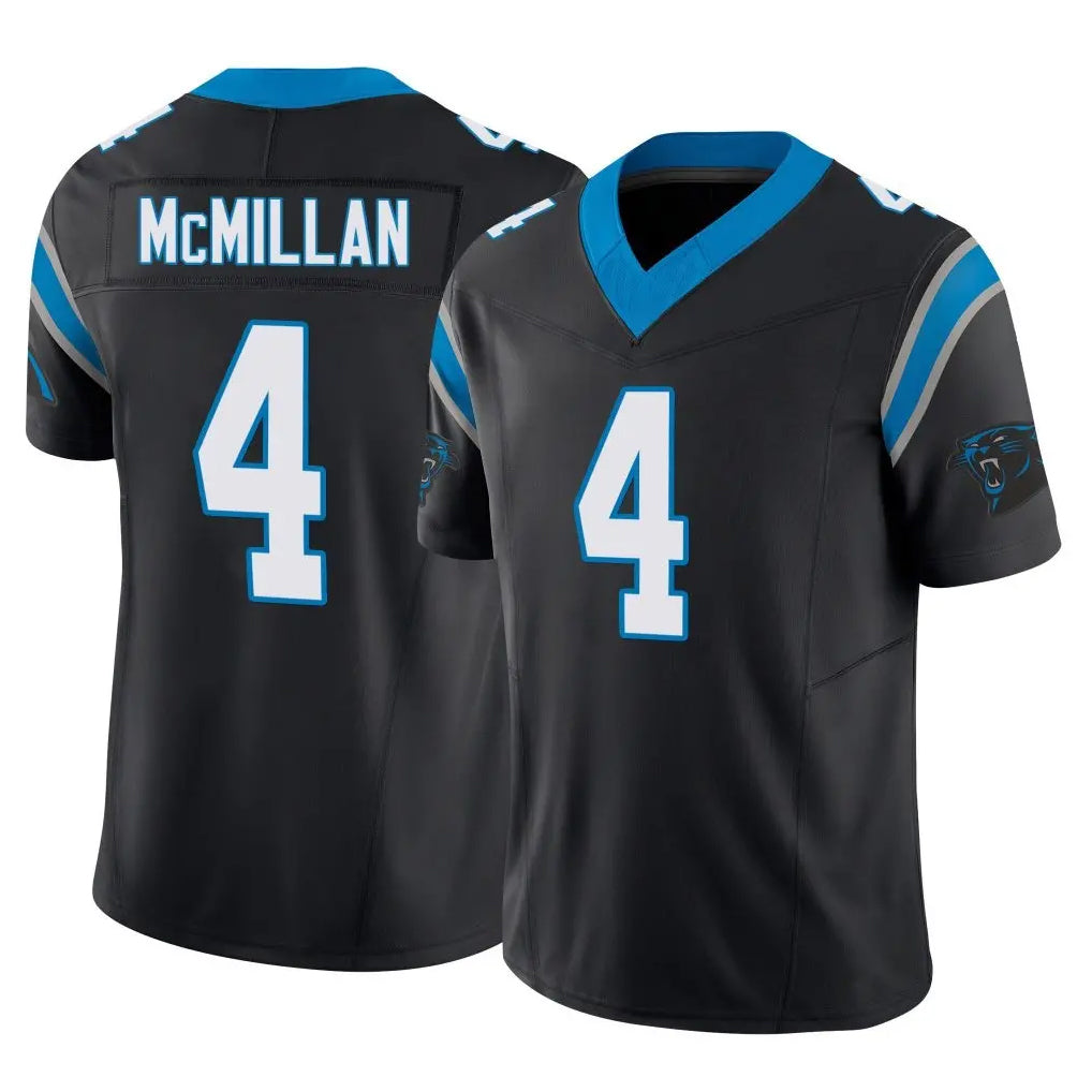 Blackjersey C.Panthers #4 Tetairoa McMillan Player Black Vapor F.U.S.E. Limited Home Game Stitched Jerseys