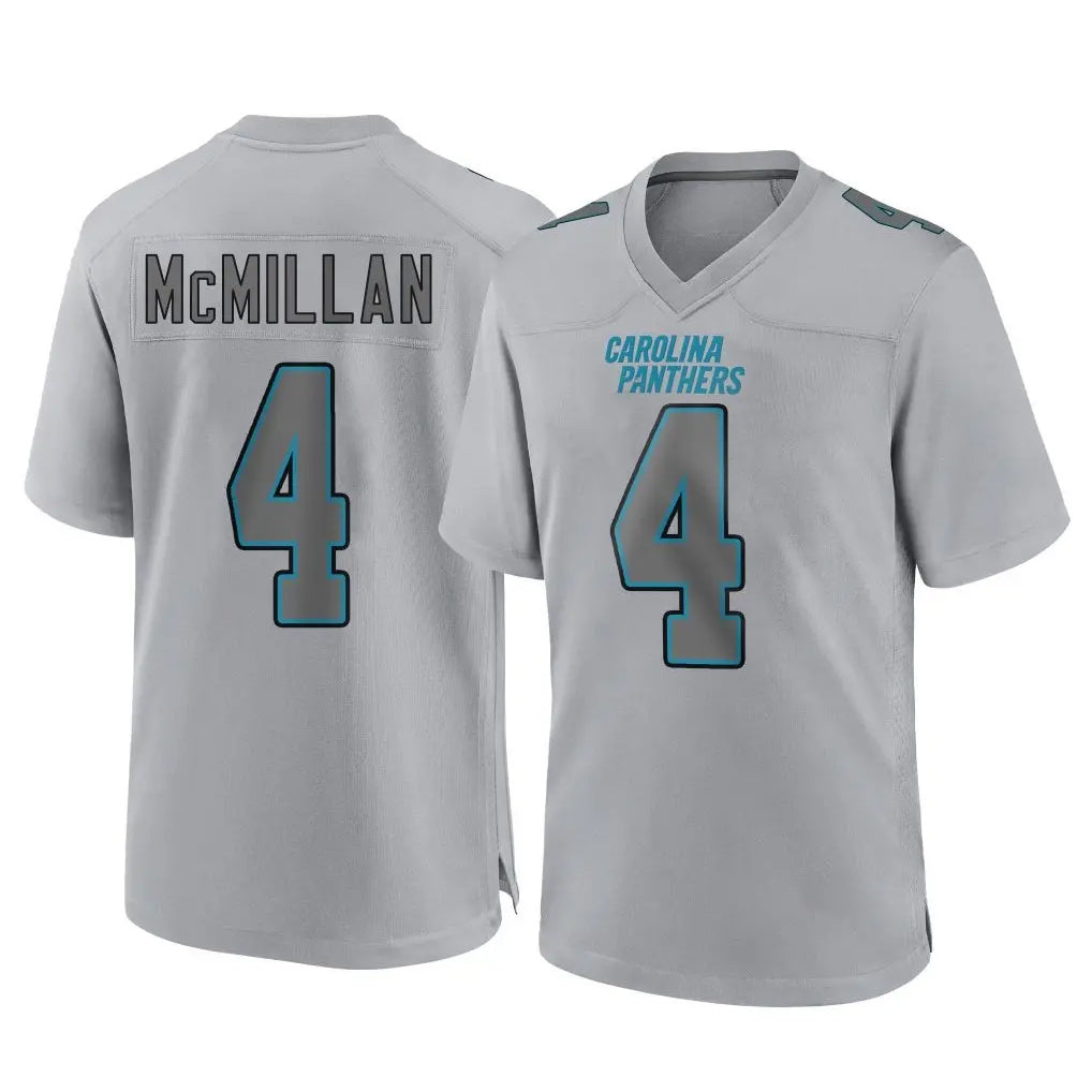 Blackjersey C.Panthers #4 Tetairoa McMillan Player Gray Atmosphere Fashion Game Stitched Jerseys