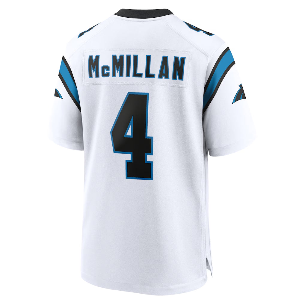 Blackjersey C.Panthers #4 Tetairoa McMillan Player White Home Game Stitched Jerseys