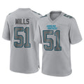 Blackjersey C.Panthers #51 Sam Mills Player Gray Atmosphere Fashion Game Stitched Jerseys