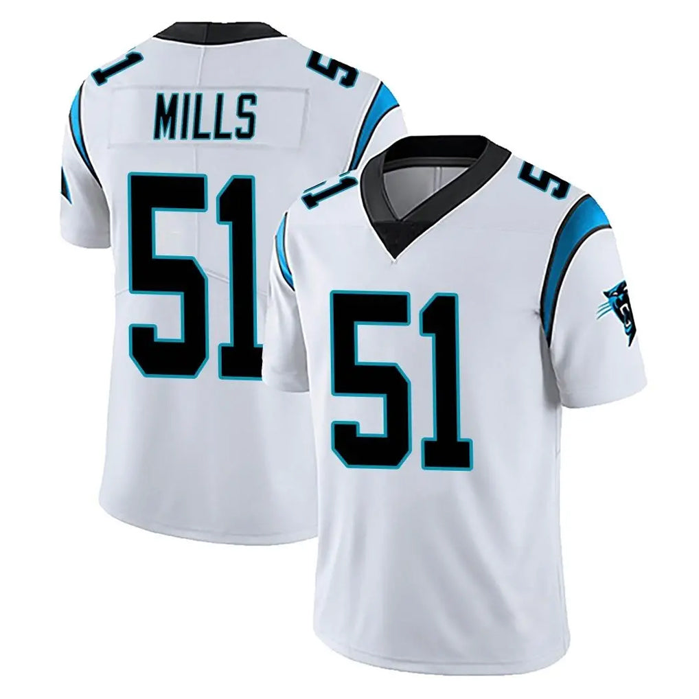 Blackjersey C.Panthers #51 Sam Mills Player White Vapor Untouchable Limited Game Stitched Jerseys