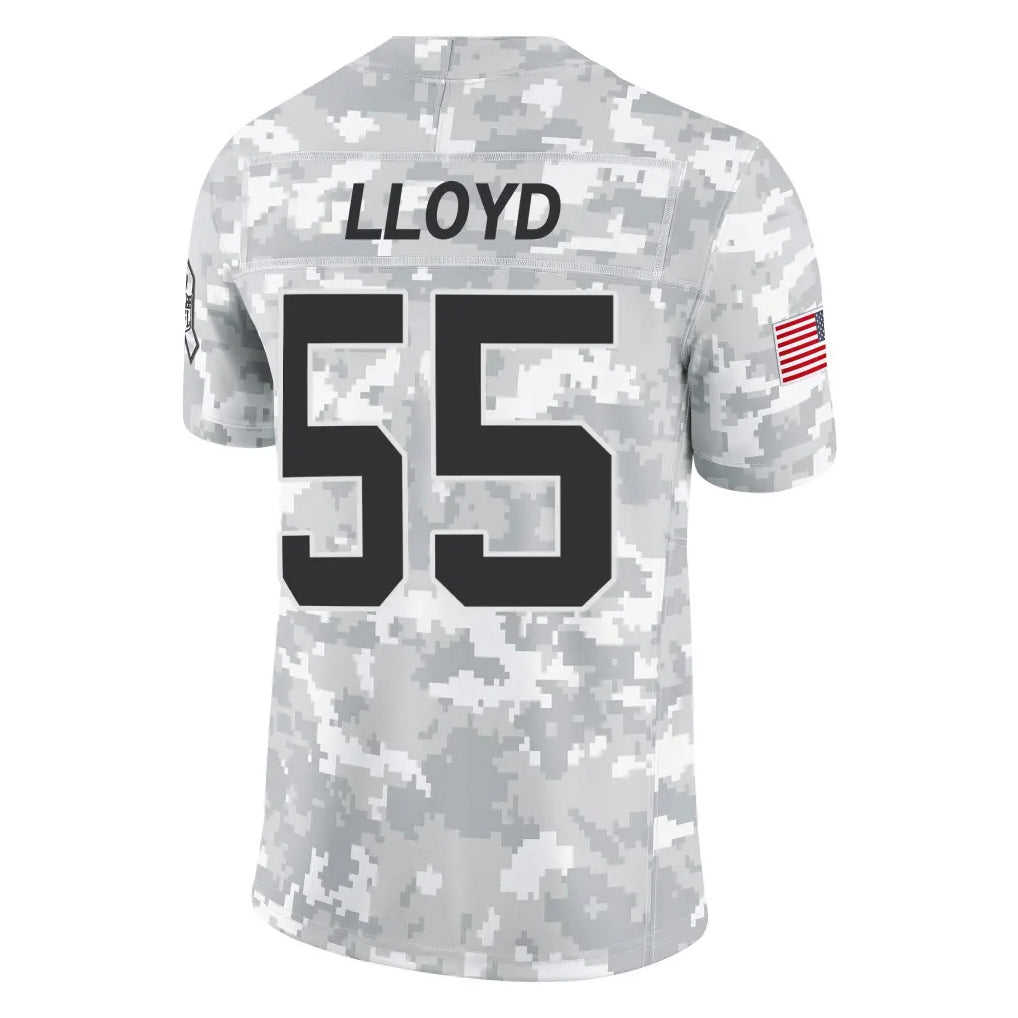 Blackjersey C.Panthers #55 Devin Lloyd Player Arctic Camo Salute to Service Limited Game Stitched Jerseys