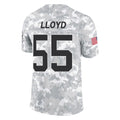 Blackjersey C.Panthers #55 Devin Lloyd Player Arctic Camo Salute to Service Limited Game Stitched Jerseys