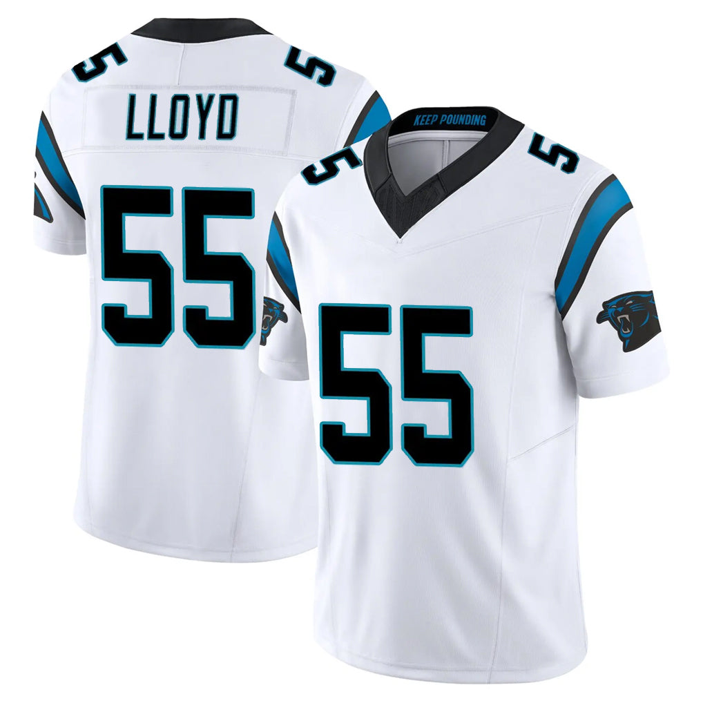 Blackjersey C.Panthers #55 Devin Lloyd Player White Vapor F.U.S.E. Limited Home Game Stitched Jerseys