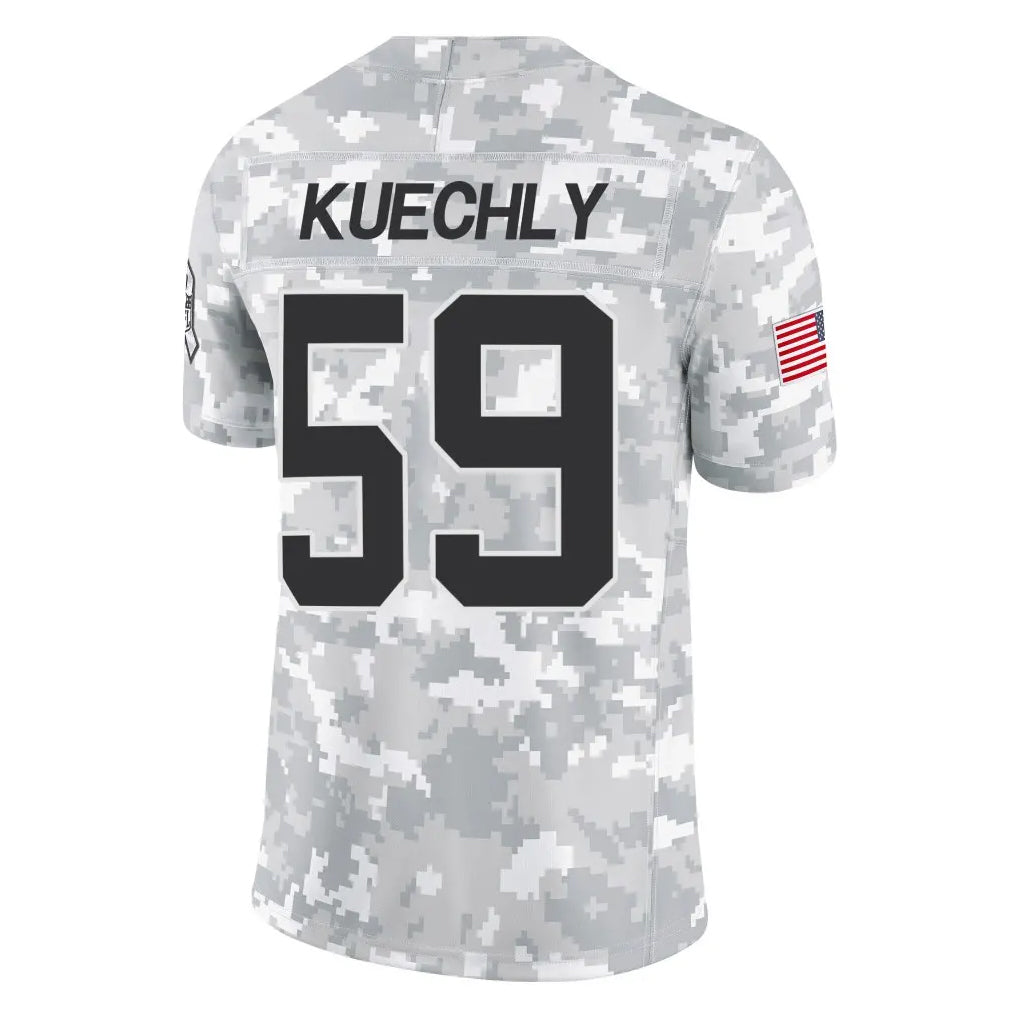 Blackjersey C.Panthers #59 Luke Kuechly Player Arctic Camo Salute to Service Limited Game Stitched Jerseys