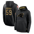 Blackjersey C.Panthers #59 Luke Kuechly Player Black Salute to Service Pullover Hoodies Limited Game Stitched Jerseys