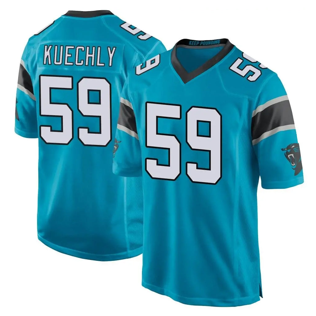 Blackjersey C.Panthers #59 Luke Kuechly Player Blue Game Stitched Jerseys