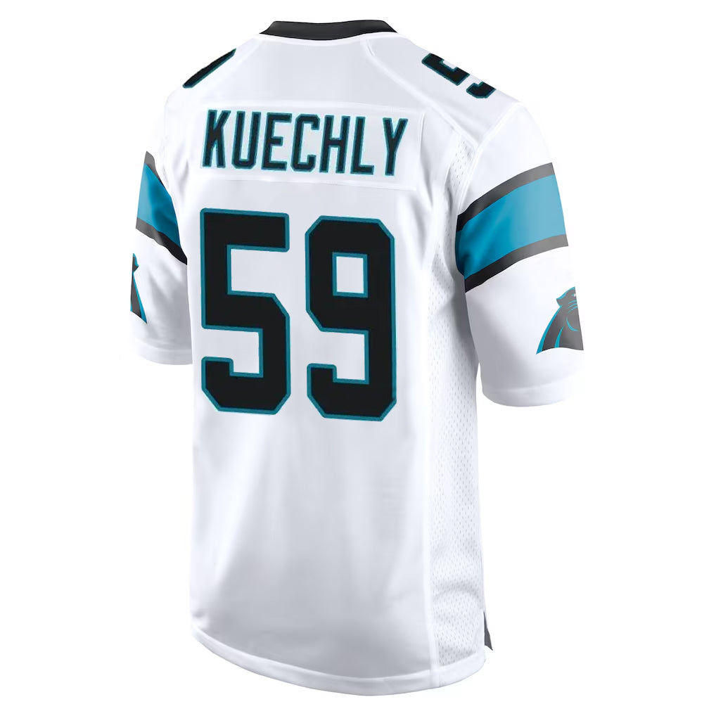 Blackjersey C.Panthers #59 Luke Kuechly Player White Game Stitched Jerseys
