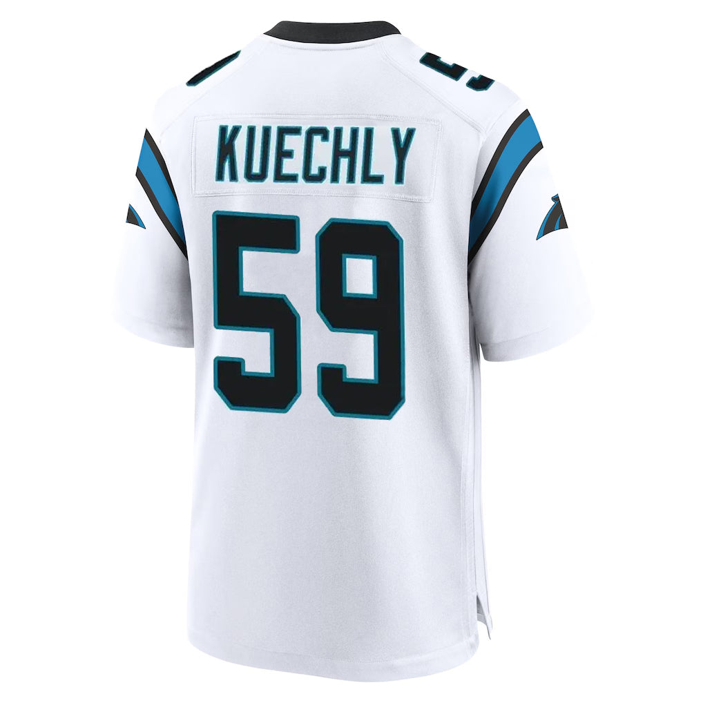 Blackjersey C.Panthers #59 Luke Kuechly Player White Home Game Stitched Jerseys