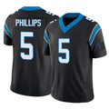 Blackjersey C.Panthers #5 Jaelan Phillips Player Black Vapor F.U.S.E. Limited Home Game Stitched Jerseys